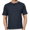 Men's Solid Dark Blue Cotton T-shirt (Oversized)